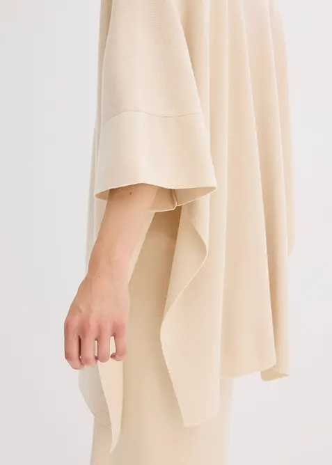 Oversize pletená pelerína, bonprix