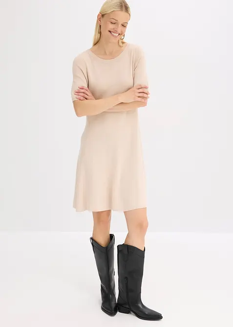 Pletené šaty z měkké viskózové směsi, bonprix