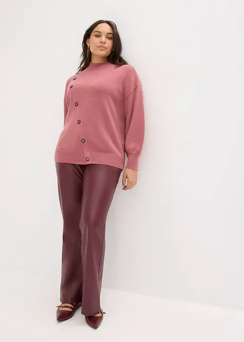 Svetr s knofl&iacute;kovou li&scaron;tou, bonprix