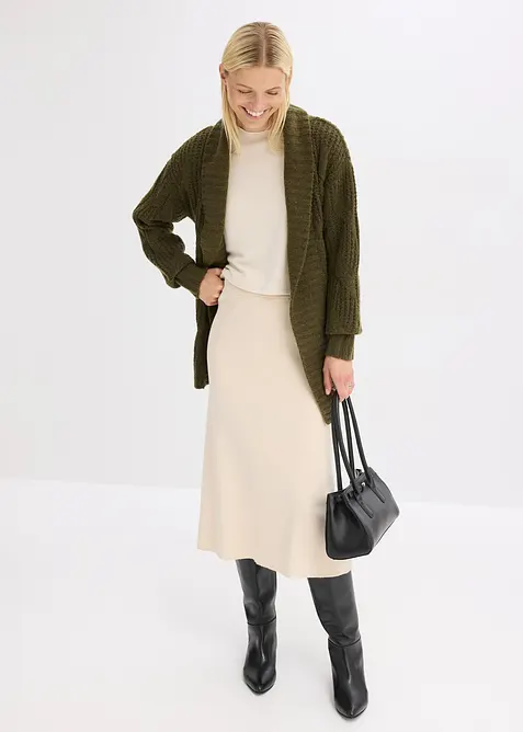 Kabátek ze silnější pleteniny s copánkovým vzorem, bonprix