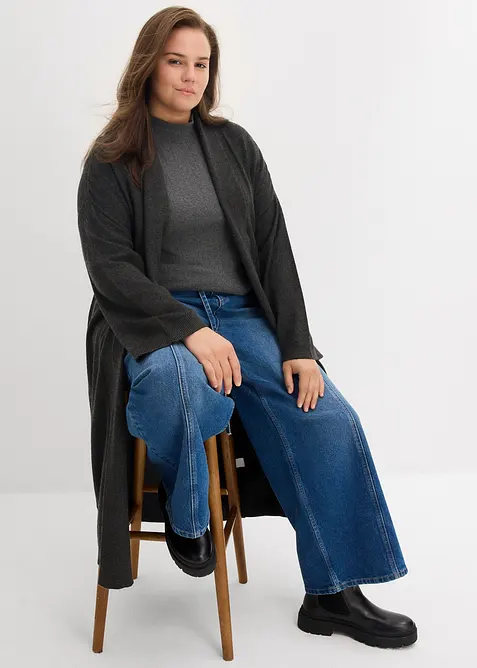 Pletený kabát z měkké viskózové směsi, bonprix