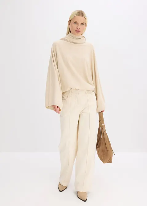 Svetr z jemn&eacute; pleteniny z měkk&eacute; visk&oacute;zov&eacute; směsi, bonprix