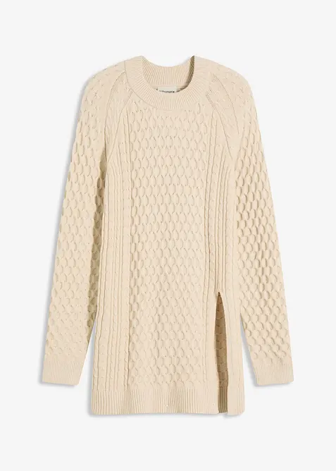 Dlouhý svetr ze splývavé směsi s viskózou, bonprix