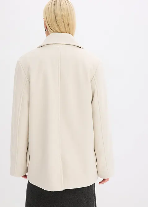 Kabanový kabátek s vlněným vzhledem, bonprix