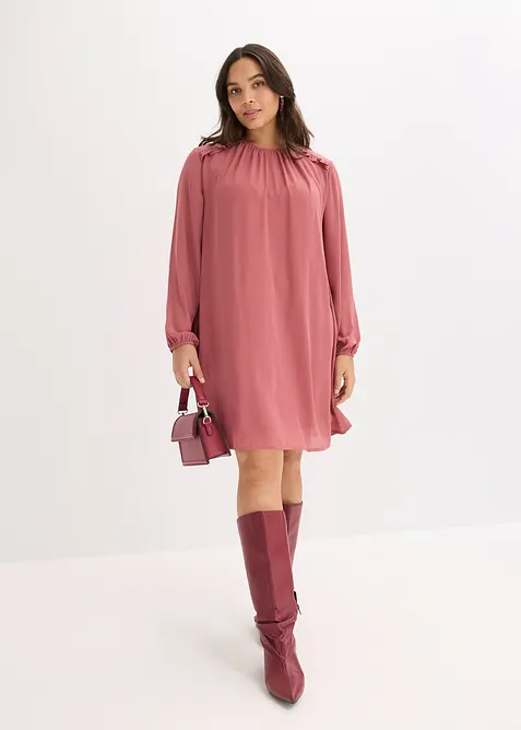 Mini šaty z šifonu, s rýšky, bonprix