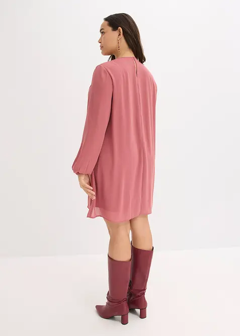 Mini šaty z šifonu, s rýšky, bonprix