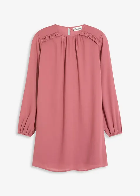 Mini šaty z šifonu, s rýšky, bonprix