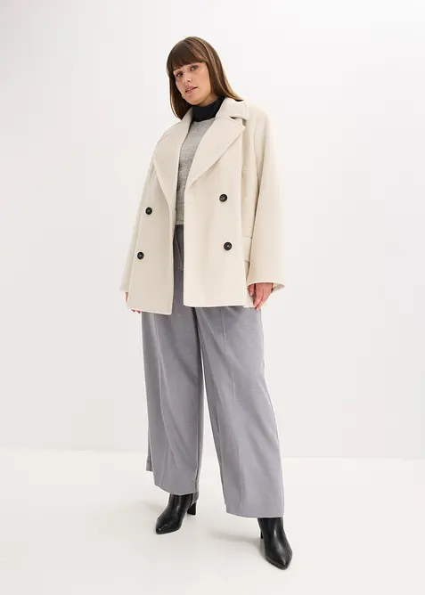 Kabanový kabátek s vlněným vzhledem, bonprix