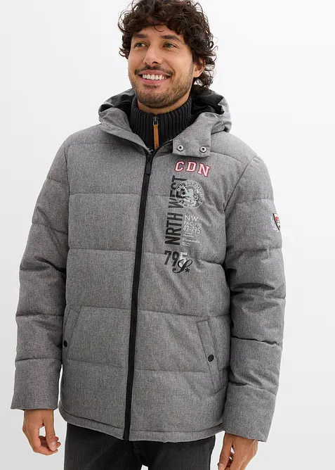 Prošívaná zimní bunda s kapucí, bonprix