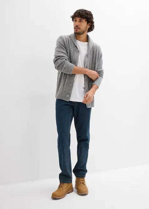 Pletený kabátek s žebrovaným vzorem, bonprix