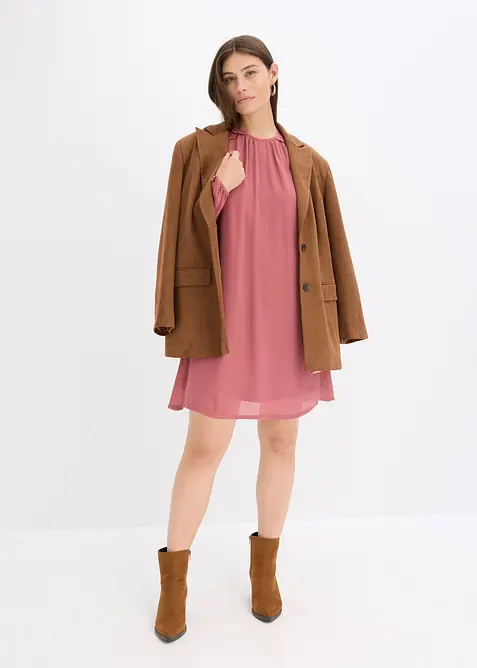 Mini šaty z šifonu, s rýšky, bonprix