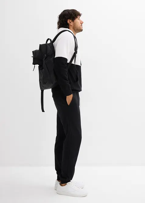 Joggingov&eacute; kalhoty s žebrovan&yacute;m n&aacute;pletem na spodn&iacute;m okraji, bonprix