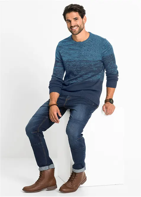 Svetr z jemné pleteniny z měkké bavlněné směsi, s pohodlným střihem, bonprix