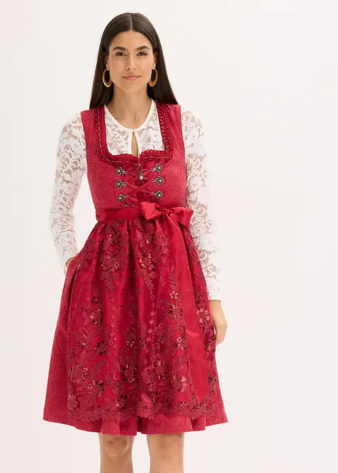 Dirndl se zástěrou s flitry (2dílná souprava), bonprix