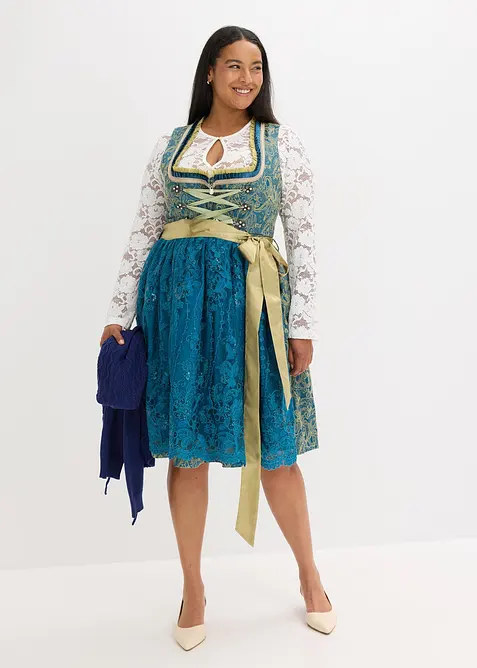 Dirndl se zástěrou s flitry (2dílná souprava), bonprix