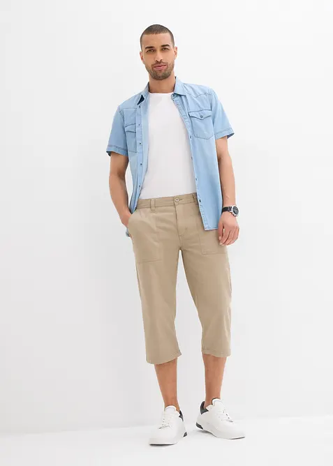 Dlouhé bermudy s nakládanými kapsami, Regular Fit, bonprix