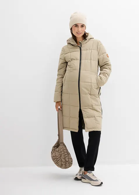 Těhotenský a nosicí kabát 3 v 1 s prošíváním, recyklovaný polyester, bonprix