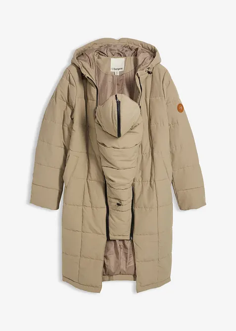 Těhotenský a nosicí kabát 3 v 1 s prošíváním, recyklovaný polyester, bonprix