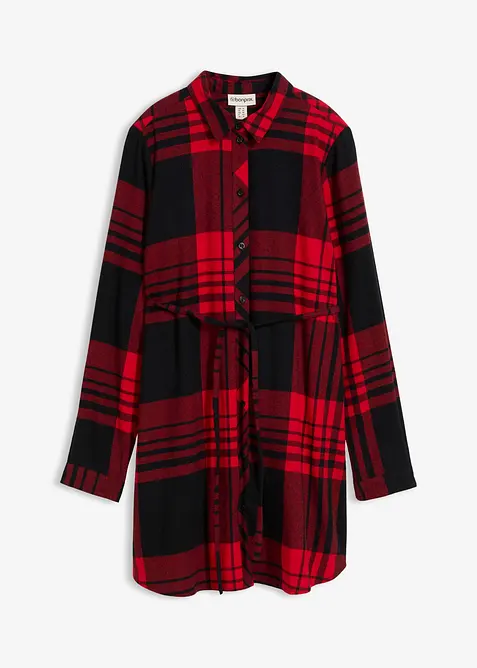 Těhotenská dlouhá halenka z měkkého bavlněného flanelu, bonprix