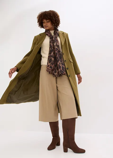 Dlouhý kabát z umělé vlny, bonprix