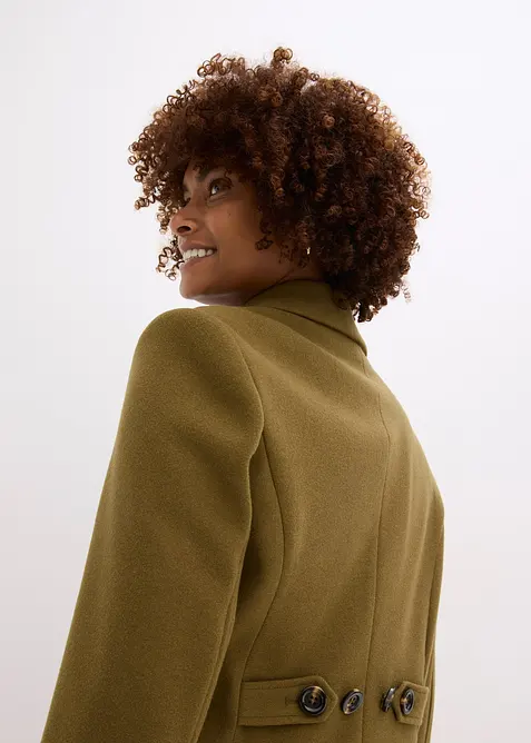 Dlouhý kabát z umělé vlny, bonprix