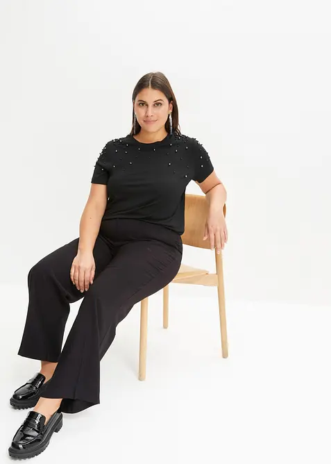 Tričko s aplikací z perliček, bonprix