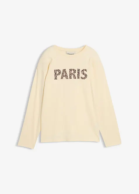 Triko s dlouhým rukávem, z čisté organické bavlny, bonprix