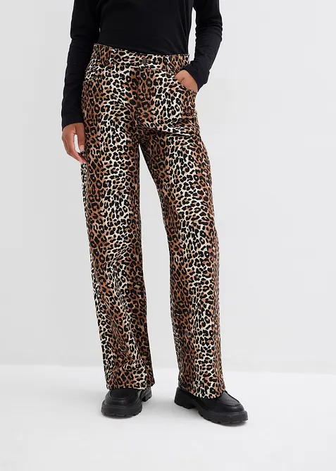 Džíny Wide Leg, Mid Waist, bonprix