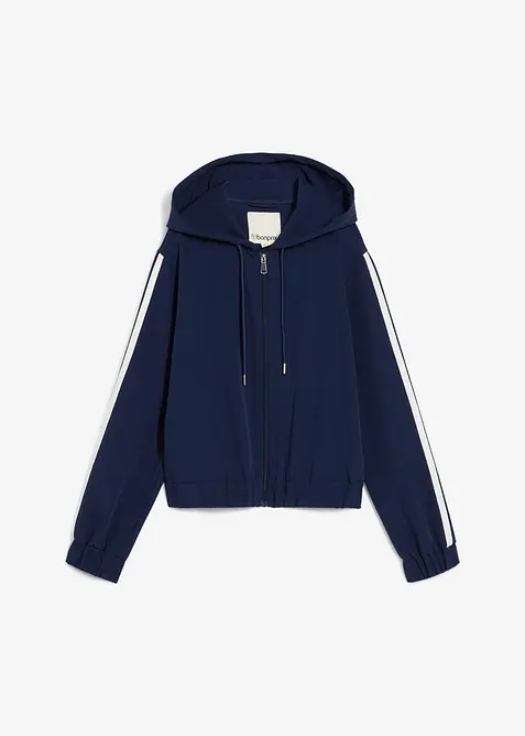 Mikina na zap&iacute;n&aacute;n&iacute;, se sportovn&iacute;mi proužky, bonprix