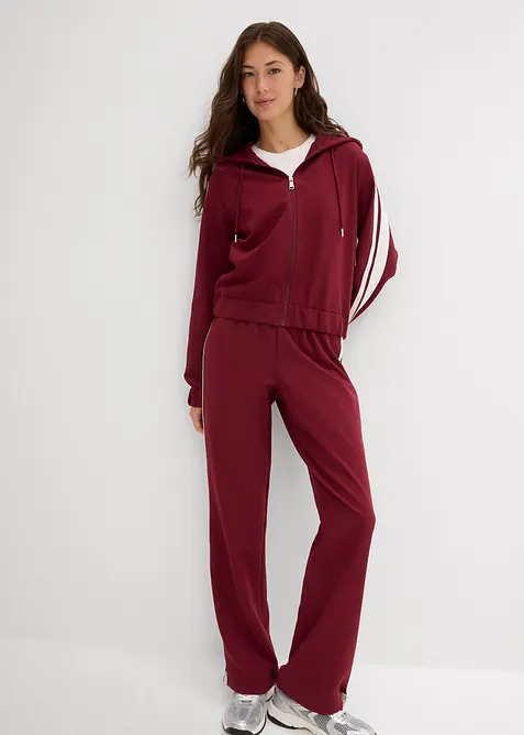 Mikina na zapínání, se sportovními proužky, bonprix