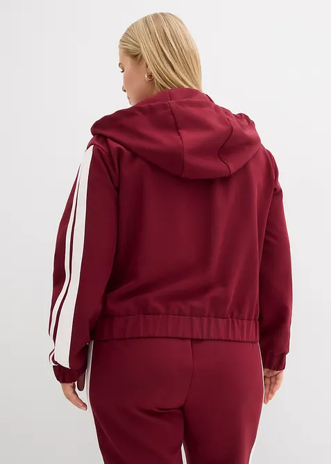 Mikina na zap&iacute;n&aacute;n&iacute;, se sportovn&iacute;mi proužky, bonprix