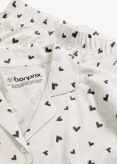 Oversize pyžamo s knoflíkovou lištou, bonprix