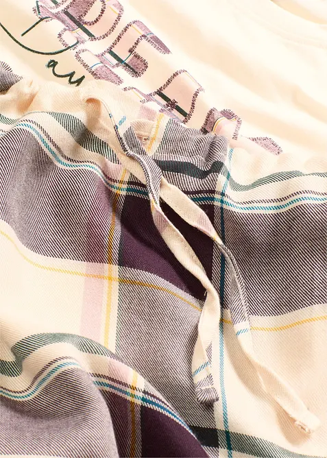 Pyžamo s měkkými tkanými kalhotami a dárkovou taškou, bonprix