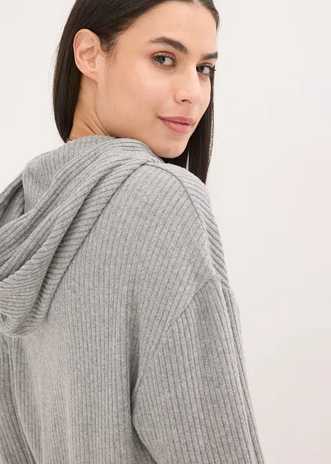 Dom&aacute;c&iacute; souprava z měkk&eacute;ho žebrovan&eacute;ho materi&aacute;lu, oversize, bonprix