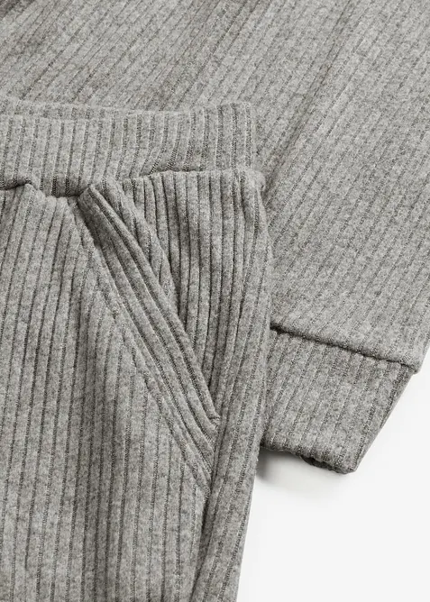 Domácí souprava z měkkého žebrovaného materiálu, oversize, bonprix