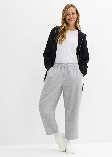 Kalhoty Barrel s vlněným vzhledem, bonprix