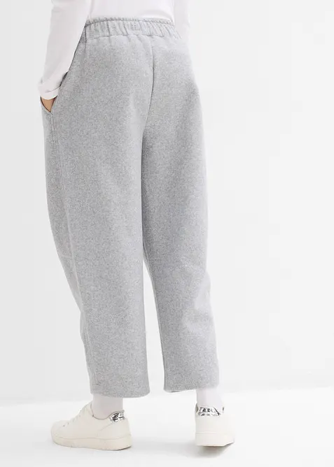 Kalhoty Barrel s vlněným vzhledem, bonprix