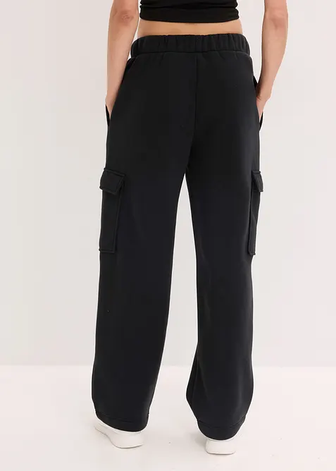 Funkční termo joggingové kalhoty se širokými nohavicemi, rychleschnoucí, bonprix