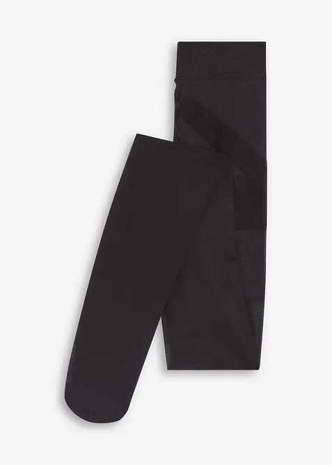 Neprůhledné punčochové kalhoty s push-up efektem, Belly Control, pohodlným nápletem a kompresí, 50 DEN, bonprix