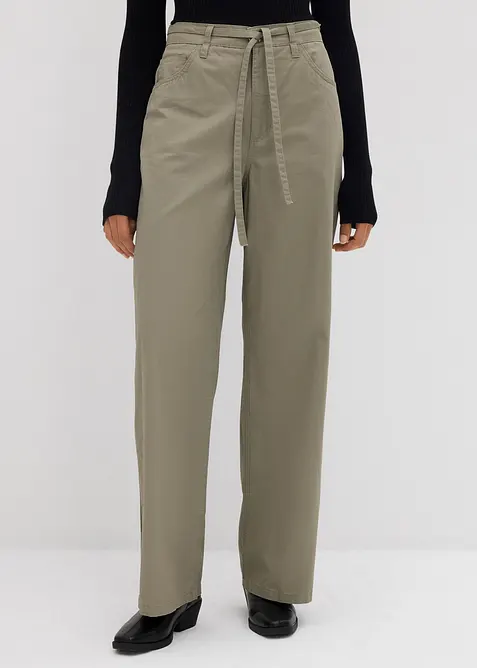 Keprové kalhoty z čisté bavlny, bonprix