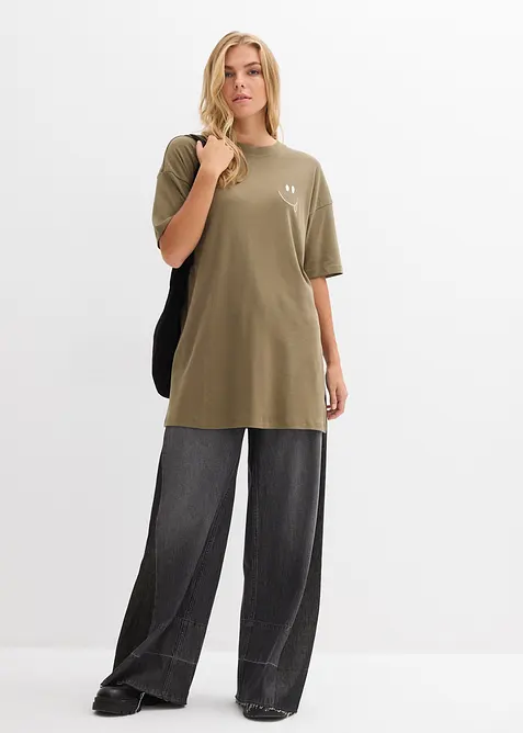 Dlouhé oversize triko z čisté organické bavlny, bonprix