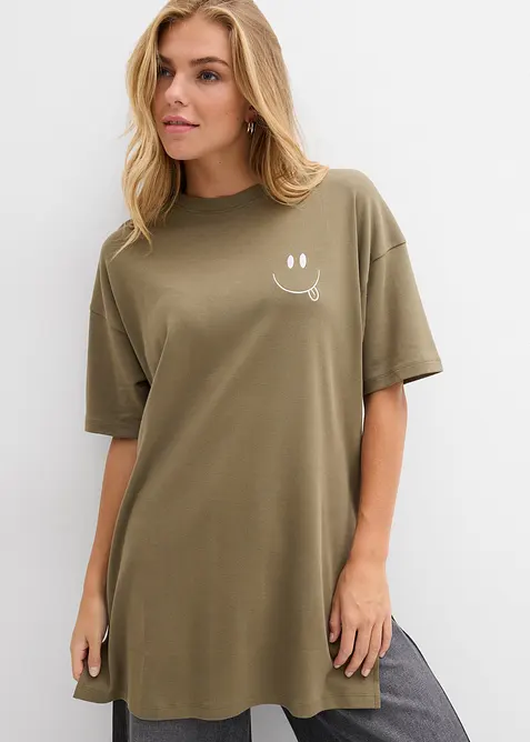 Dlouhé oversize triko z čisté organické bavlny, bonprix