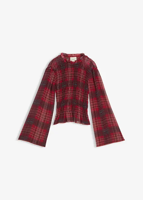 Halenkové triko s nařasenou vsadkou, bonprix