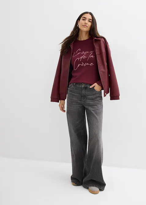 Triko s dlouh&yacute;m ruk&aacute;vem, z čist&eacute; bavlny, bonprix