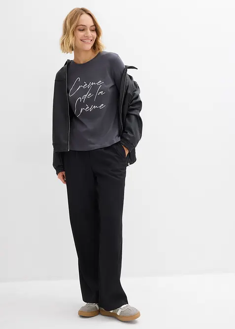 Triko s dlouhým rukávem, z čisté bavlny, bonprix