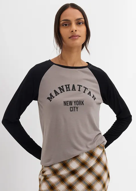 Žerzejové tričko s dlouhým rukávem, bonprix