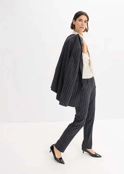 Saténová halenka s odnímatelnou kravatou (2dílná souprava), bonprix