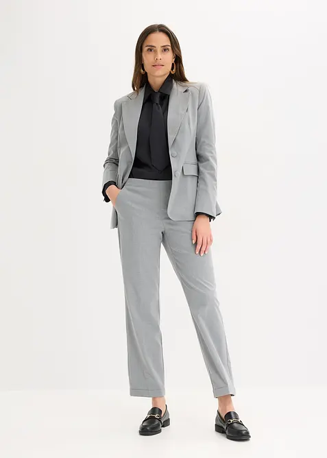 Saténová halenka s odnímatelnou kravatou (2dílná souprava), bonprix