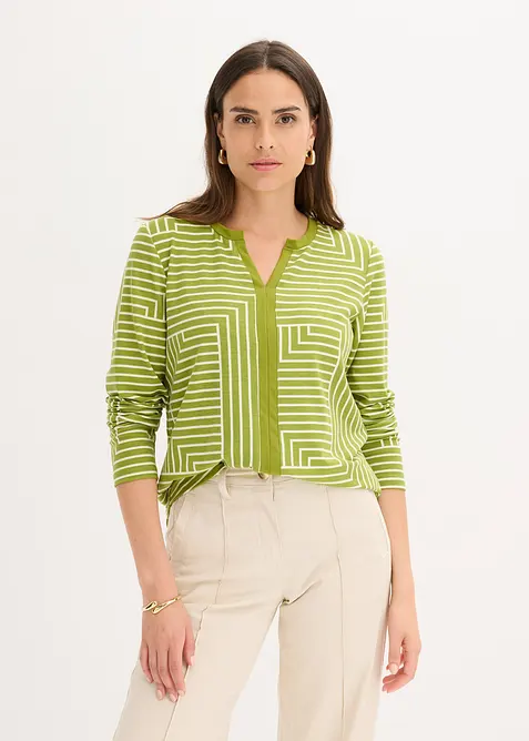 Viskózové tričko s dlouhým rukávem, bonprix