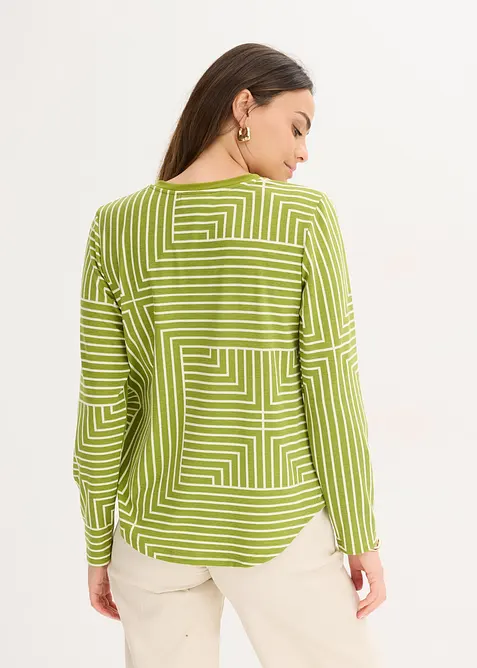 Viskózové tričko s dlouhým rukávem, bonprix